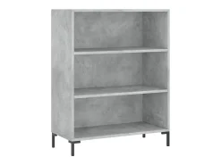 Aparador alto madera ingeniería gris hormigón 69,5x32,5x180 cm ES25796
