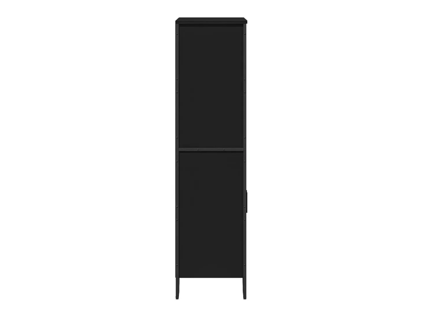 Aparador alto madera ingeniería negro 79,5x35,5x137,5 cm