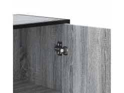 Aparador alto madera ingeniería metal gris sonoma 35,5x35x13 cm