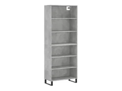 Aparador alto madera ingeniería gris hormigón 69,5x32,5x180 cm ES37527