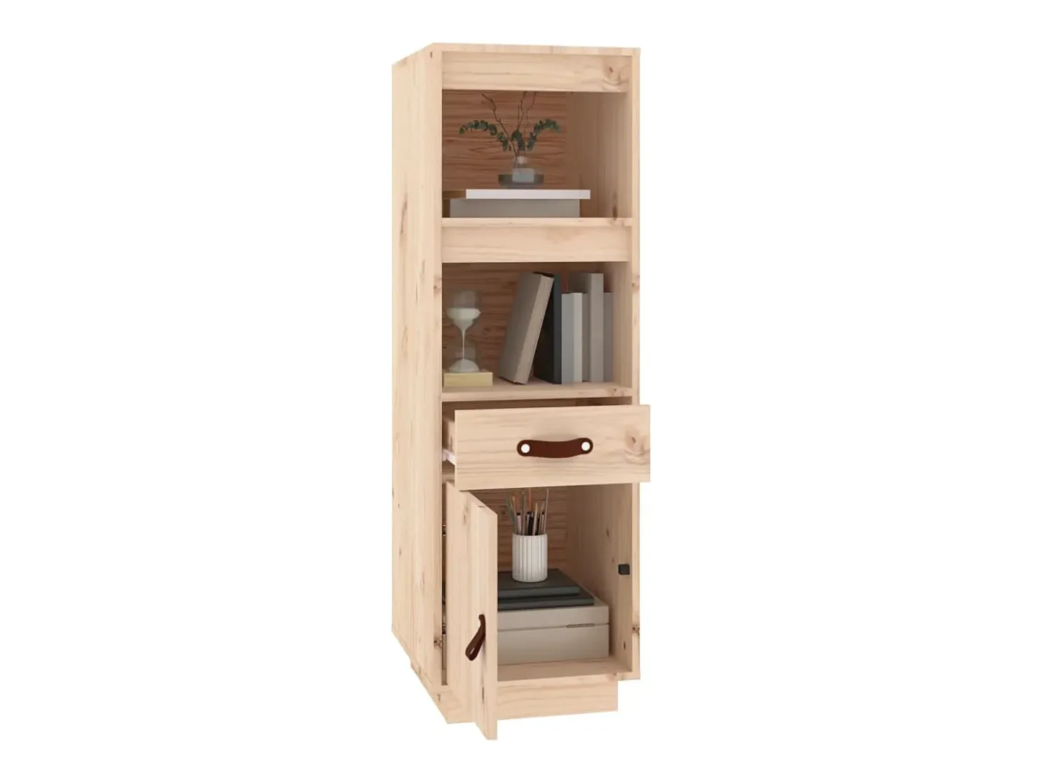 Aparador alto madera maciza de pino 34x40x108,5 cm