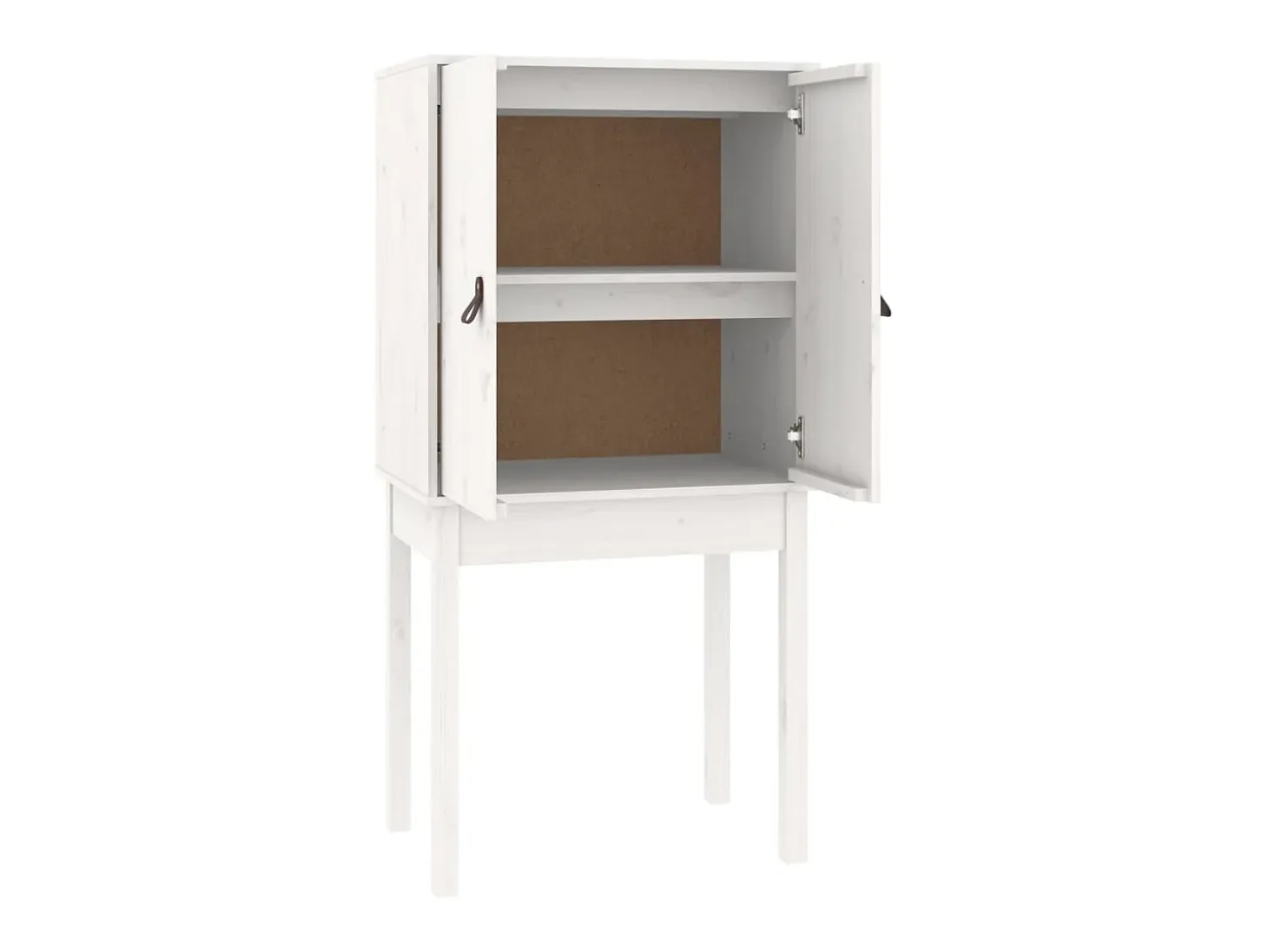 Aparador alto madera maciza de pino blanco 60x40x120 cm ES90622