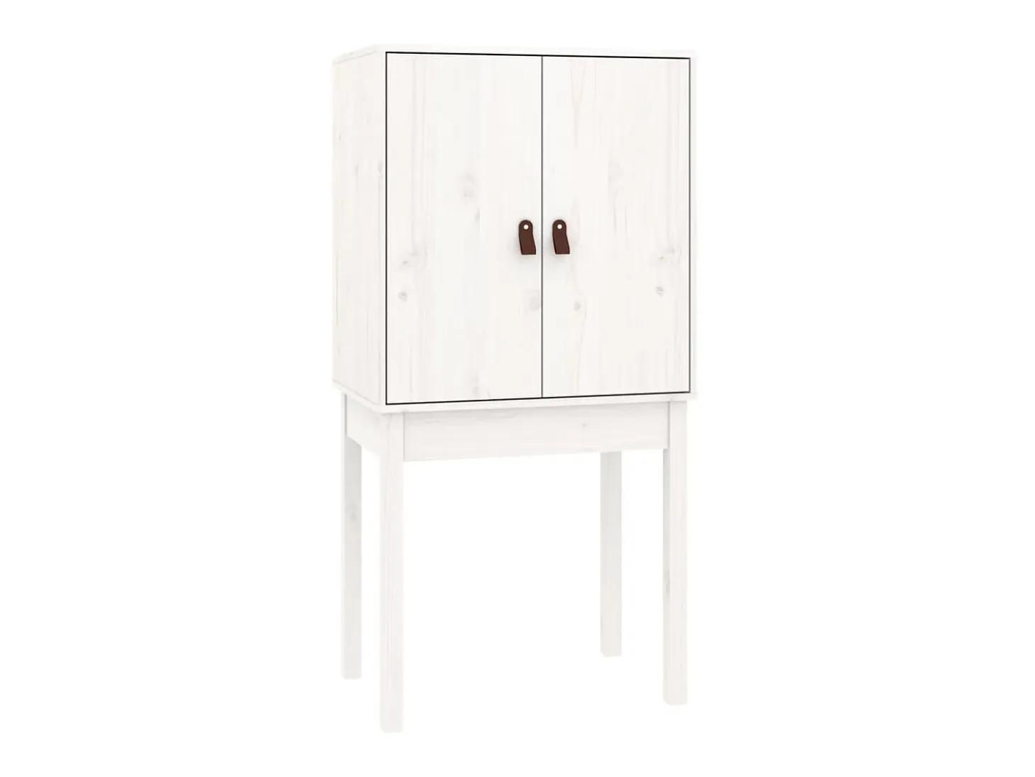 Aparador alto madera maciza de pino blanco 60x40x120 cm ES90622