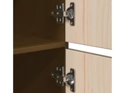 Aparador alto madera maciza de pino marrón miel 34x40x108,5 cm