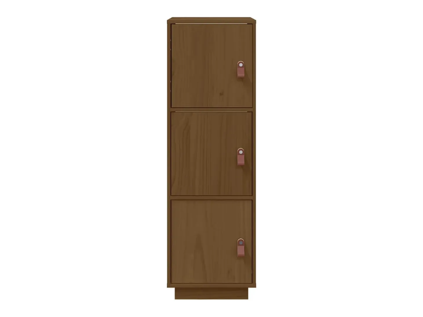 Aparador alto madera maciza de pino marrón miel 34x40x108,5 cm