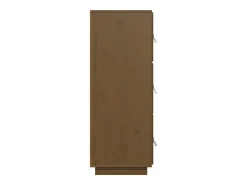 Aparador alto madera maciza de pino marrón miel 34x40x108,5 cm
