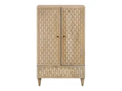Aparador alto madera maciza de mango 60x33x100 cm ES937678