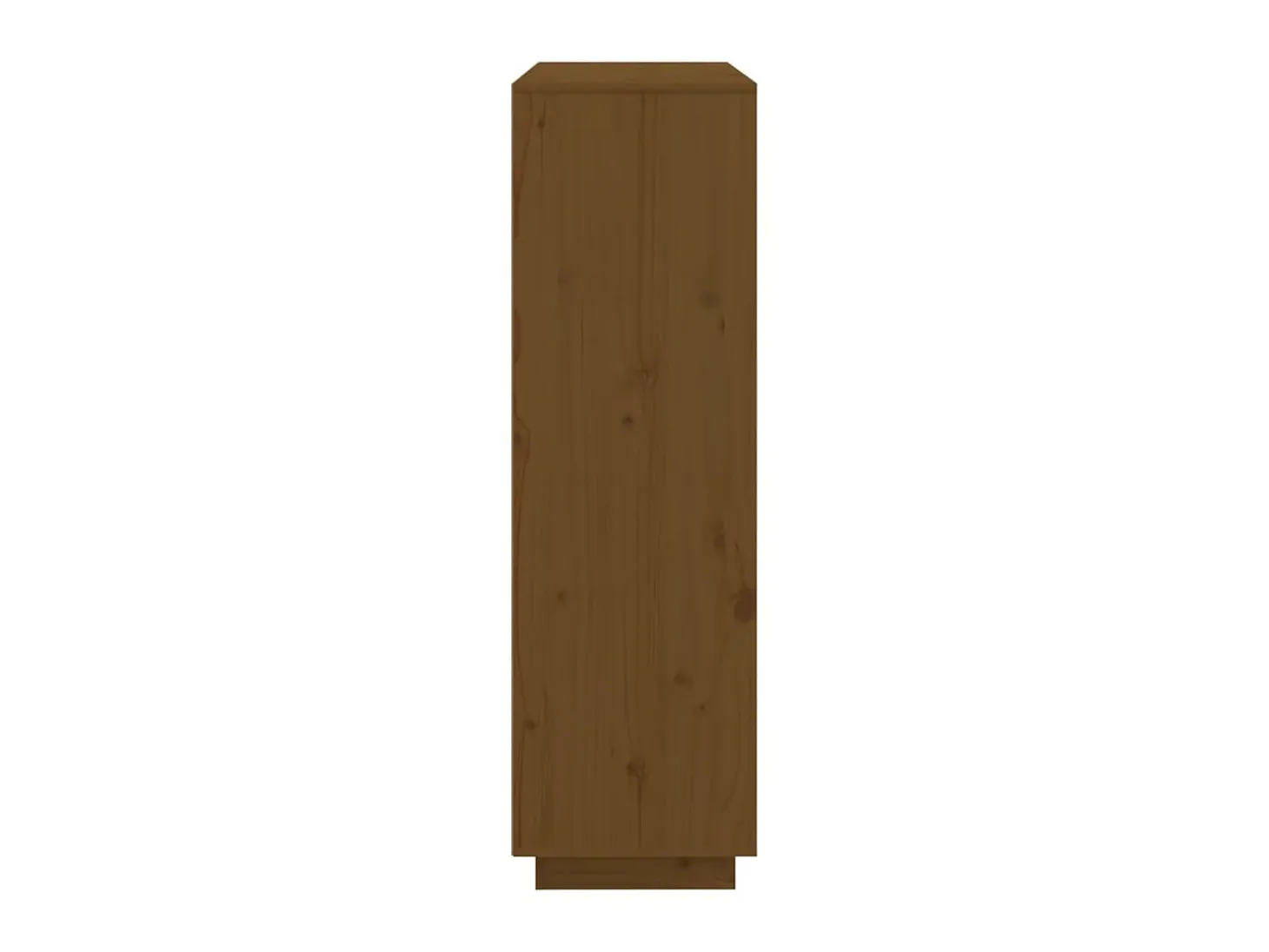 Aparador alto madera maciza de pino marrón miel 110,5x35x117 cm ES83863