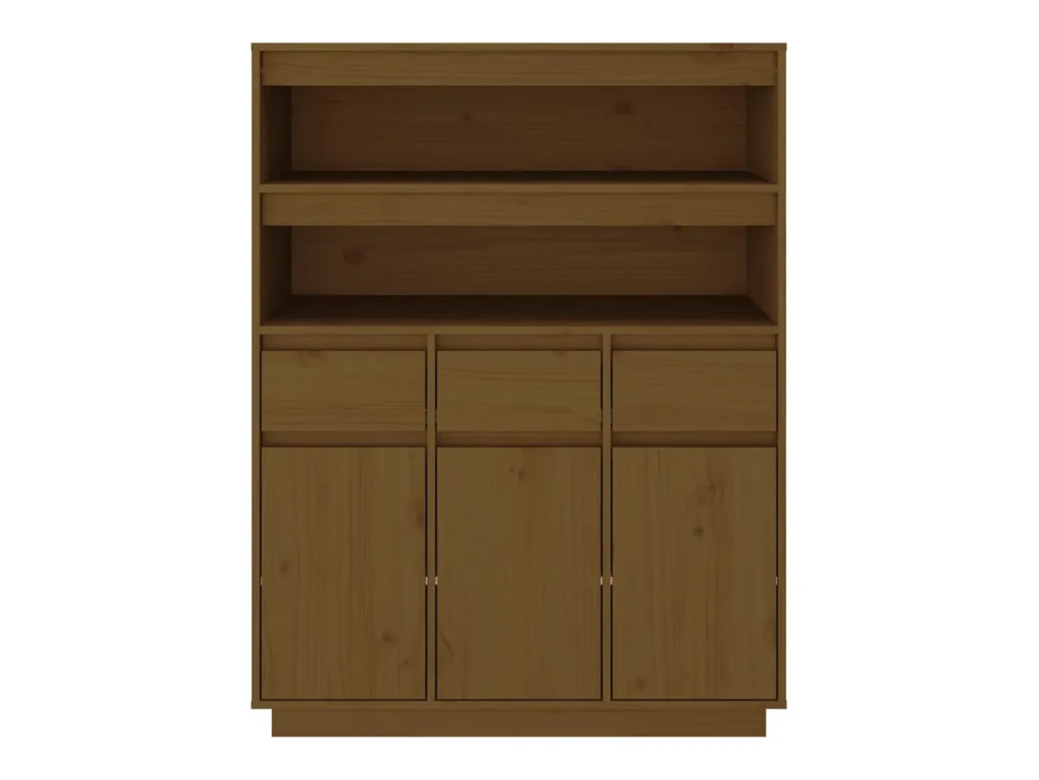 Aparador alto madera maciza de pino marrón miel 89x40x116,5 cm ES68165
