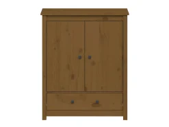 Aparador alto madera maciza de pino marrón miel 83x41,5x100 cm ES14026