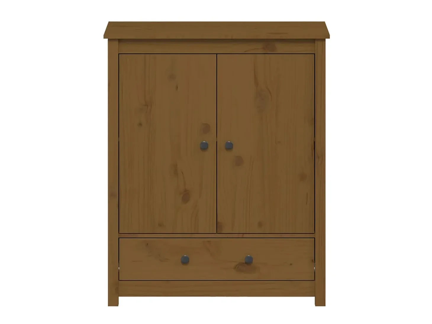 Aparador alto madera maciza de pino marrón miel 83x41,5x100 cm ES14026