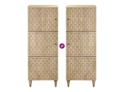 Aparador alto madera maciza de mango 40x33x110 cm