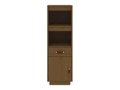Aparador alto madera maciza de pino marrón miel 34x40x108,5 cm ES27815