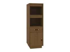 Aparador alto madera maciza de pino marrón miel 34x40x108,5 cm ES27815