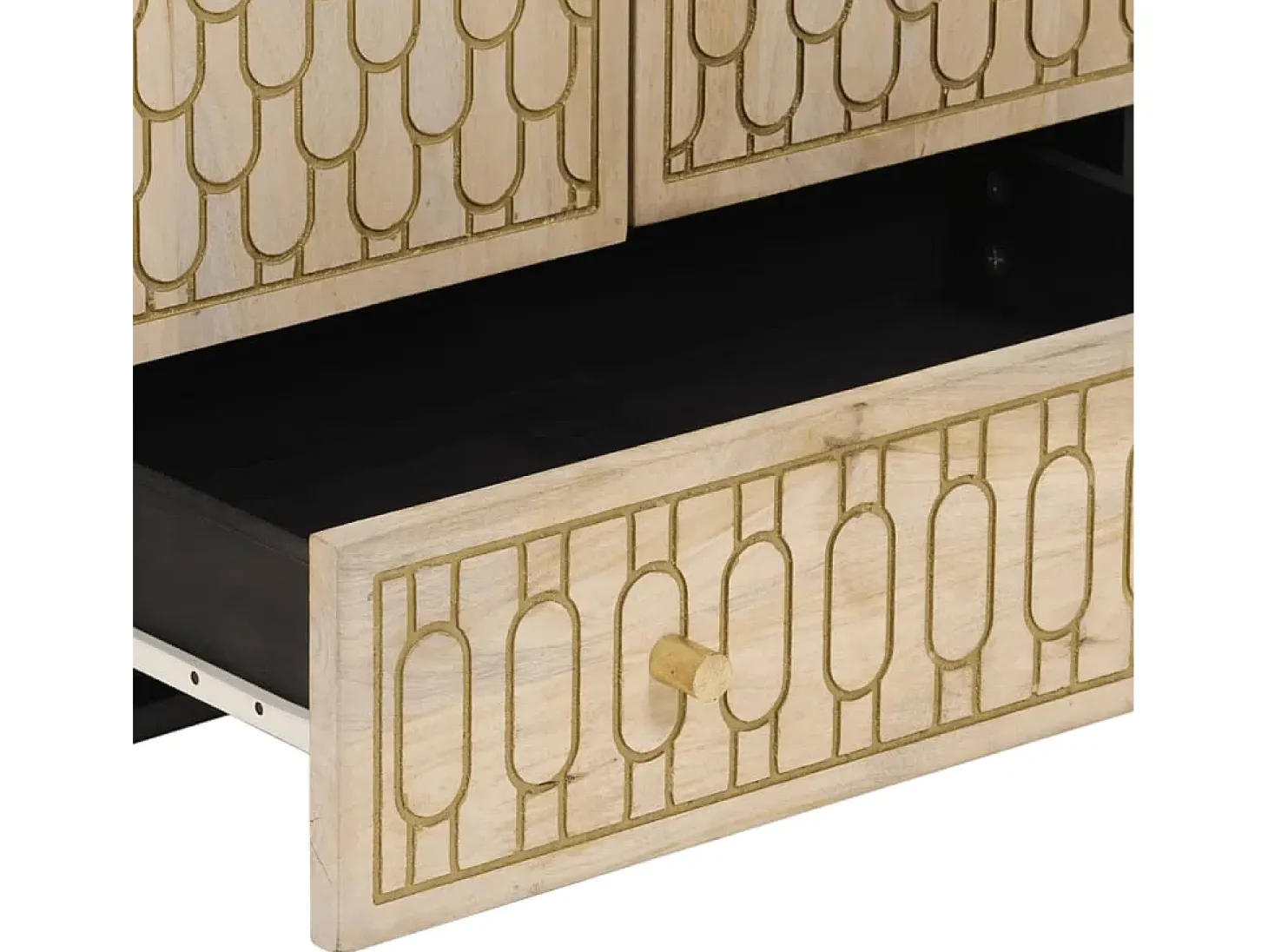 Aparador alto madera maciza de mango 60x33x100 cm