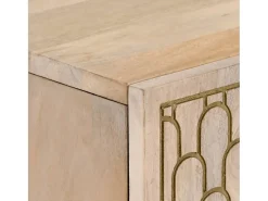 Aparador alto madera maciza de mango 60x33x100 cm