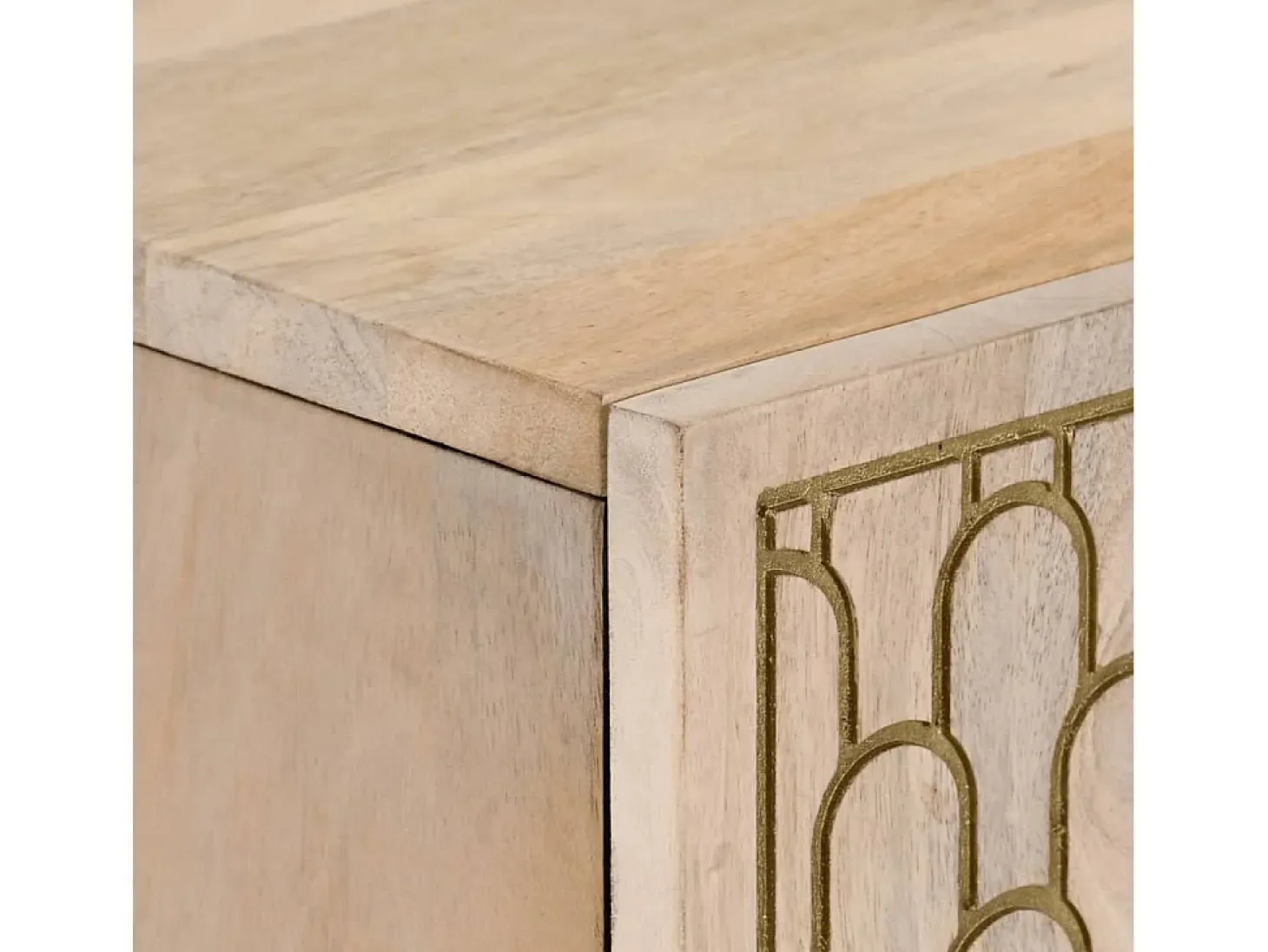 Aparador alto madera maciza de mango 60x33x100 cm
