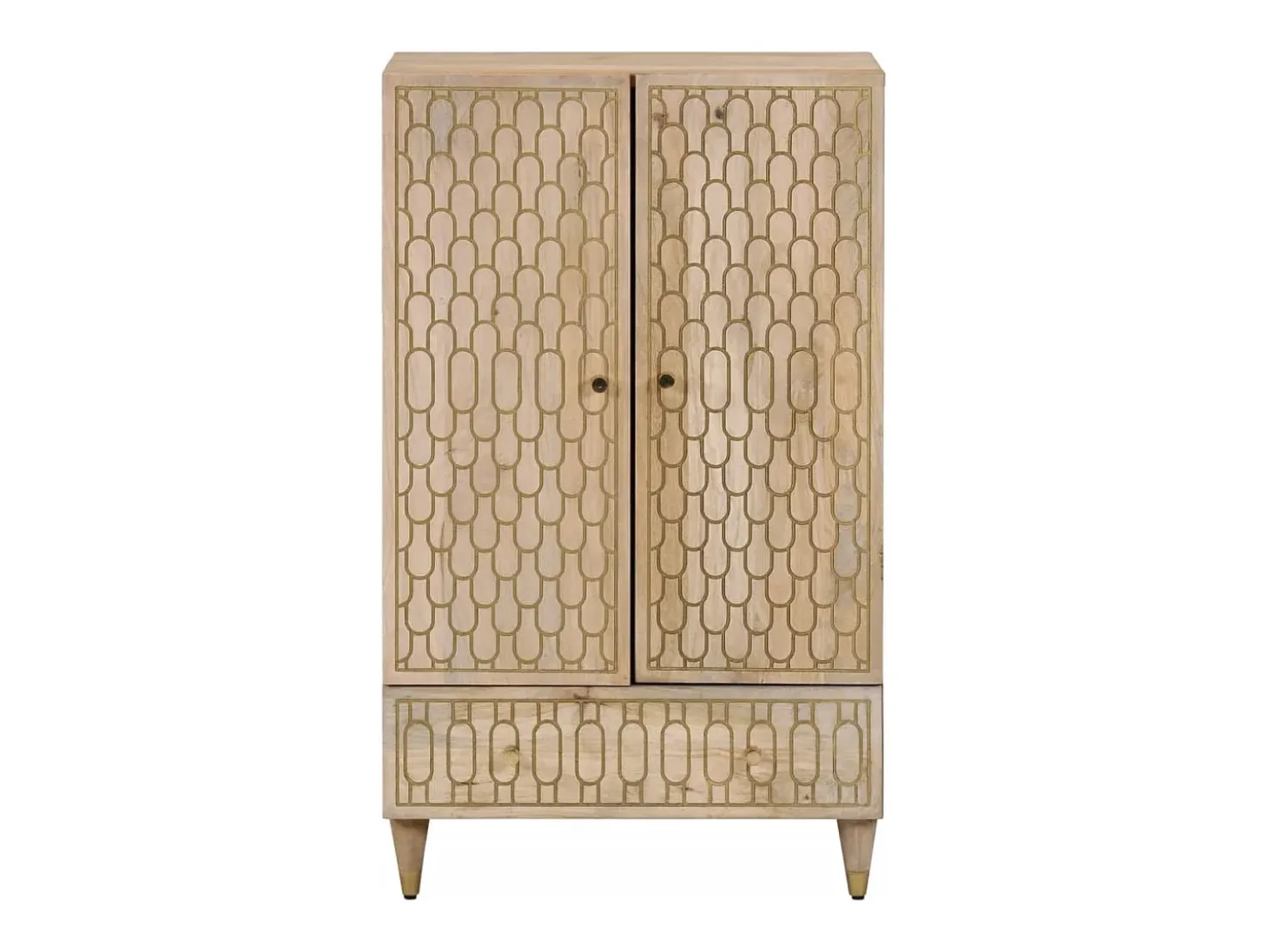Aparador alto madera maciza de mango 60x33x100 cm