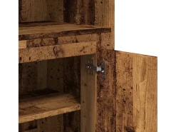 Aparador alto madera vieja 60x35,5x103,5 cm madera contrachapada