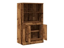 Aparador alto madera vieja 60x35,5x103,5 cm madera contrachapada