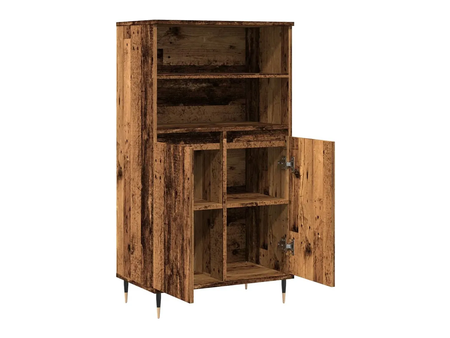 Aparador alto madera vieja 60x36x110 cm madera contrachapada
