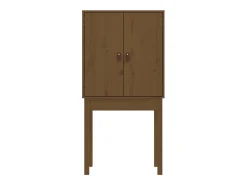 Aparador alto Marrón miel 60x40x120 cm Madera maciza de pino