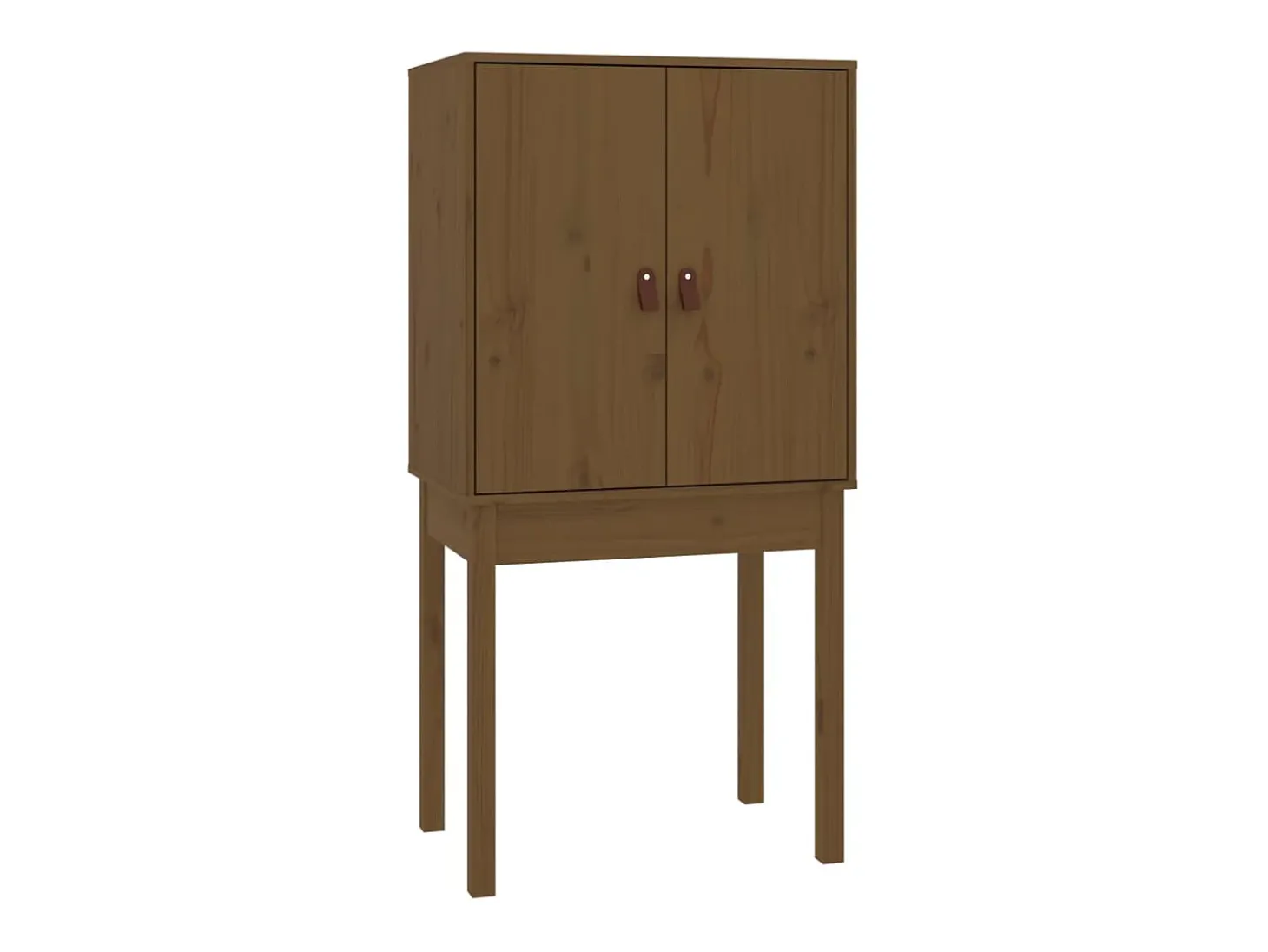 Aparador alto Marrón miel 60x40x120 cm Madera maciza de pino