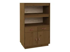 Aparador alto Marrón miel 67x40x108,5 cm Madera maciza de pino