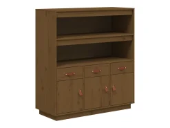 Aparador alto Marrón miel 100x40x108,5 cm Madera maciza de pino