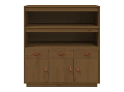 Aparador alto Marrón miel 100x40x108,5 cm Madera maciza de pino