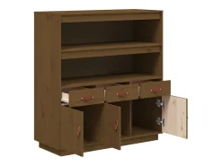 Aparador alto Marrón miel 100x40x108,5 cm Madera maciza de pino