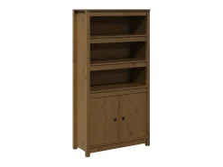 Aparador alto Marrón miel 80x35x154 cm Madera maciza de pino