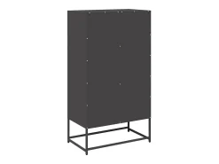 Aparador alto negro 68x39x123 cm acero