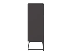 Aparador alto negro 68x39x111,5 cm acero