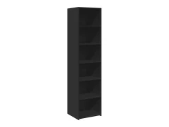 Aparador alto negro 45x41x185 cm madera de ingeniería