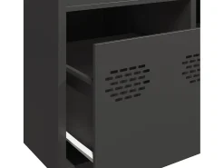 Aparador alto negro 101,5x39x103,5 cm acero