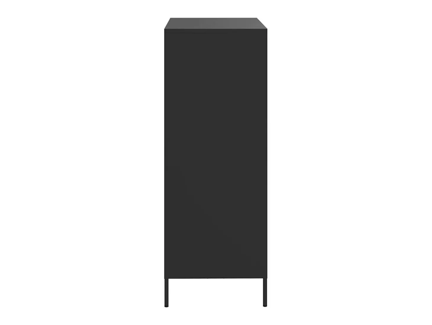 Aparador alto negro 68x39x101,5 cm acero