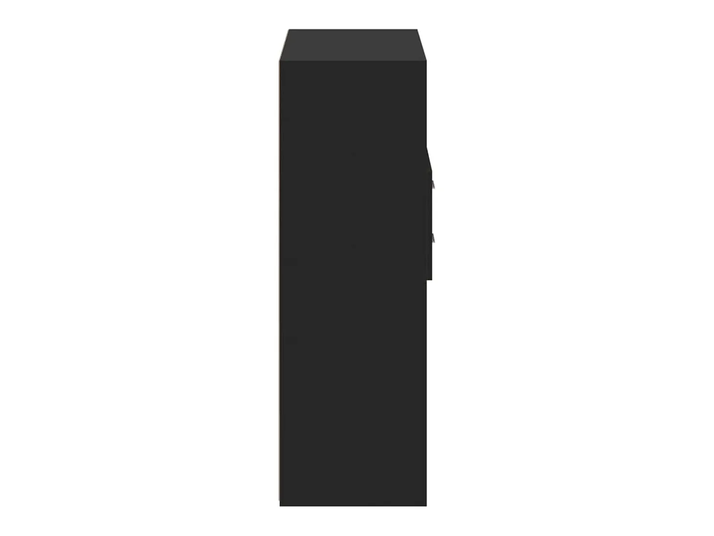 Aparador alto negro 80x42,5x124 cm madera contrachapada