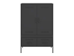Aparador alto negro 68x39x101,5 cm acero