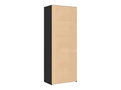 Aparador alto negro 70x41x185 cm madera contrachapada