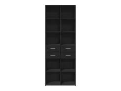 Aparador alto negro 70x42,5x185 cm madera contrachapada