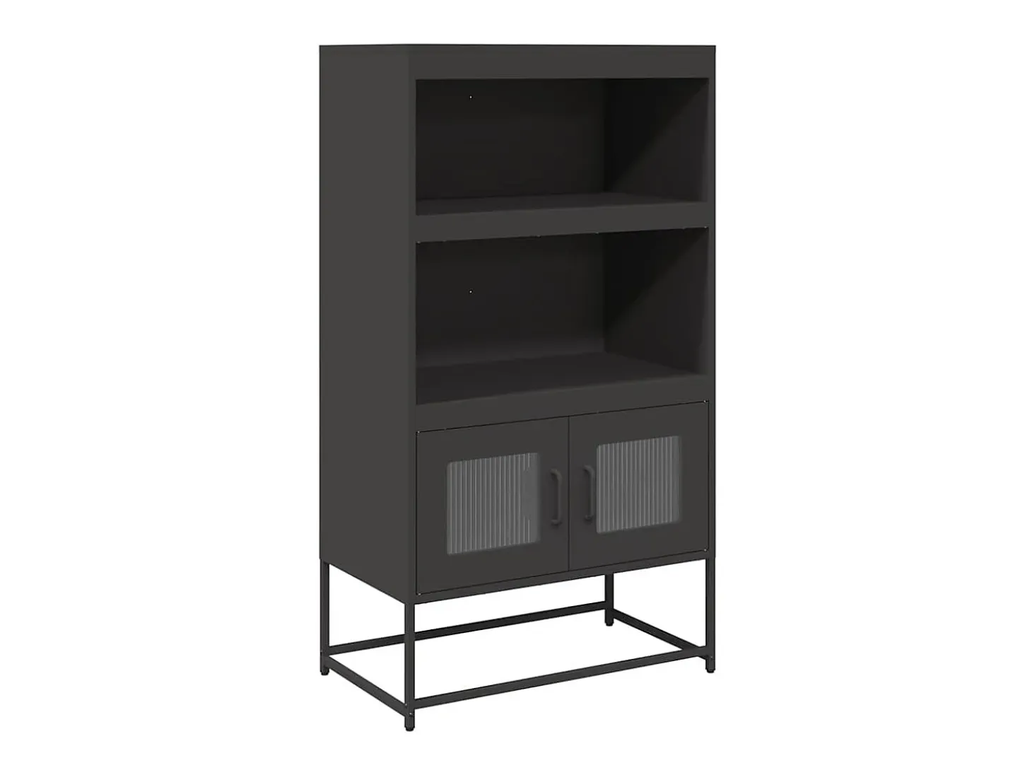 Aparador alto negro 68x39x123 cm acero