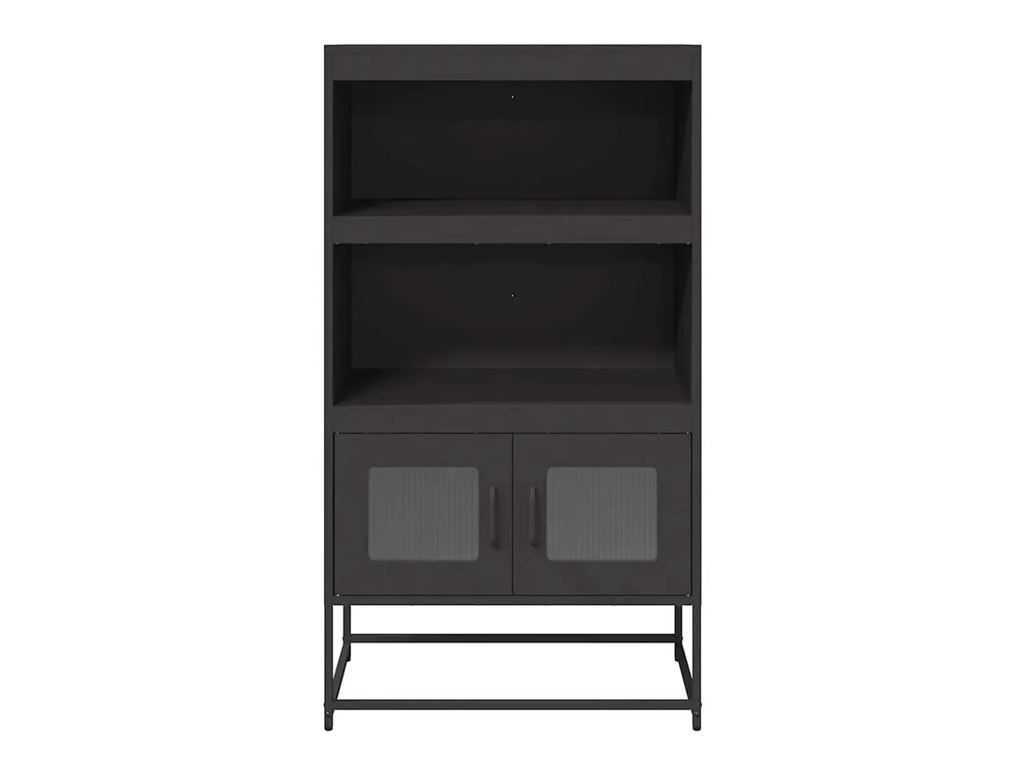 Aparador alto negro 68x39x123 cm acero