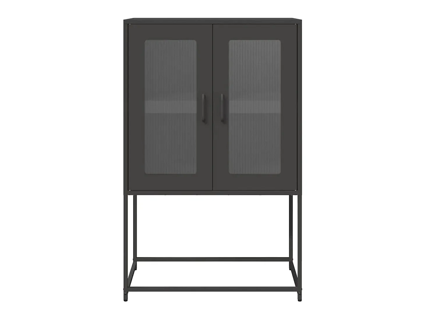 Aparador alto negro 68x39x107 cm acero