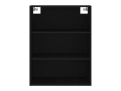 Aparador alto negro 69,5x34x180 cm Madera contrachapada