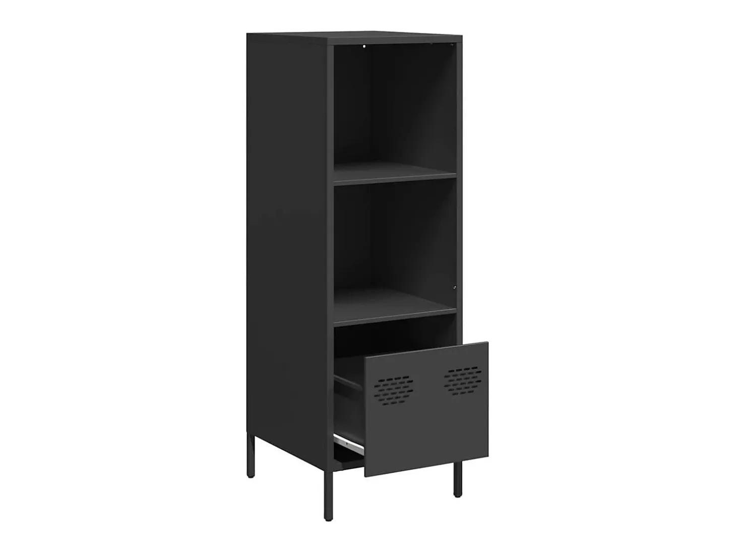 Aparador alto negro 35x39x103,5 cm acero