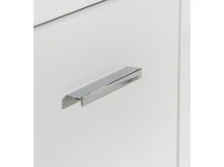 Aparador alto para salón-comedor de 153,6x101x41,4 cm con 2 puertas en color blanco Snow