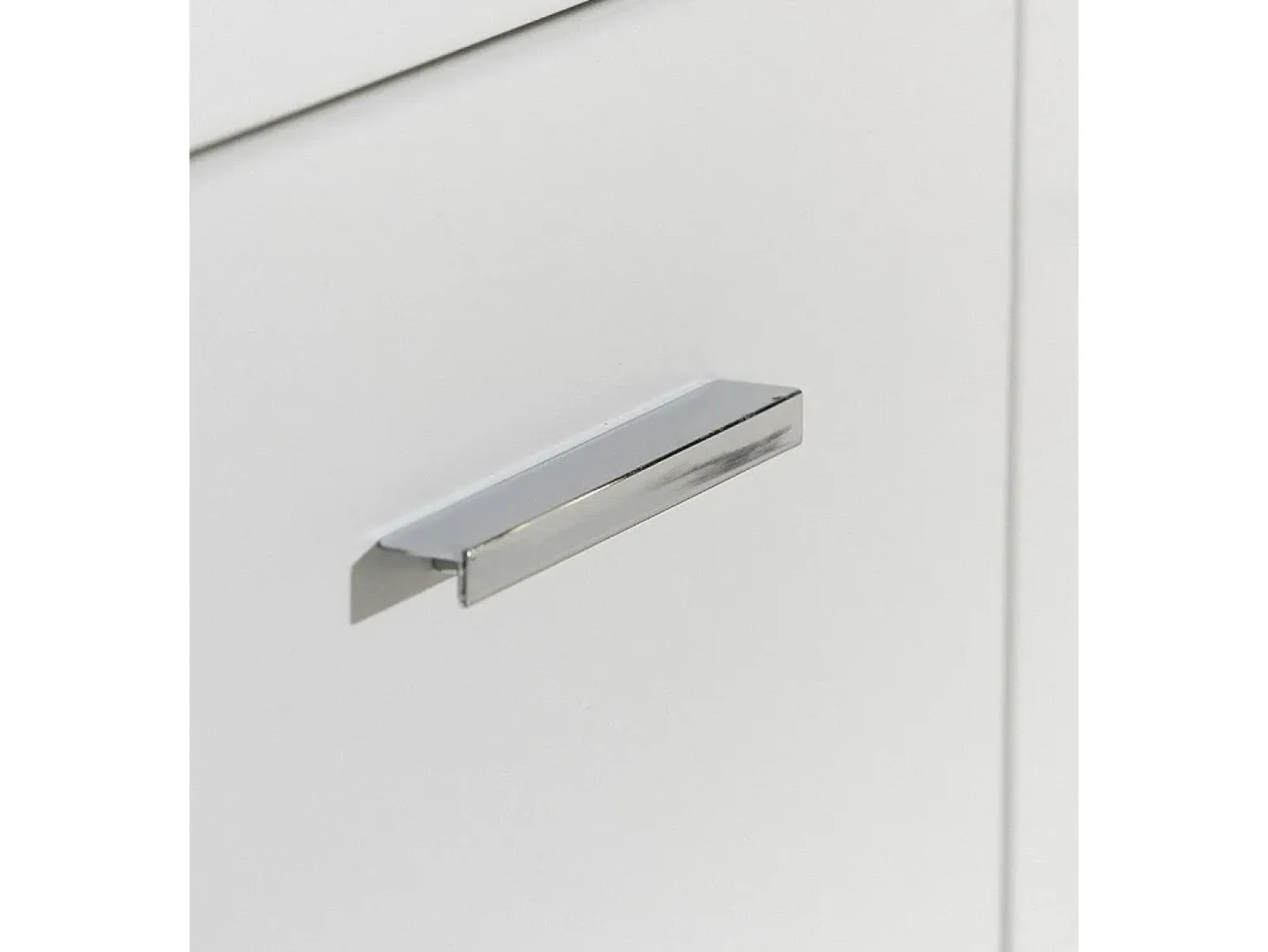 Aparador alto para salón-comedor de 153,6x101x41,4 cm con 2 puertas en color blanco Snow