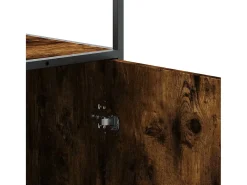Aparador alto roble ahumado 68x35x139 cm madera contrachapada metal
