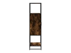 Aparador alto roble ahumado 68x35x139 cm madera contrachapada metal